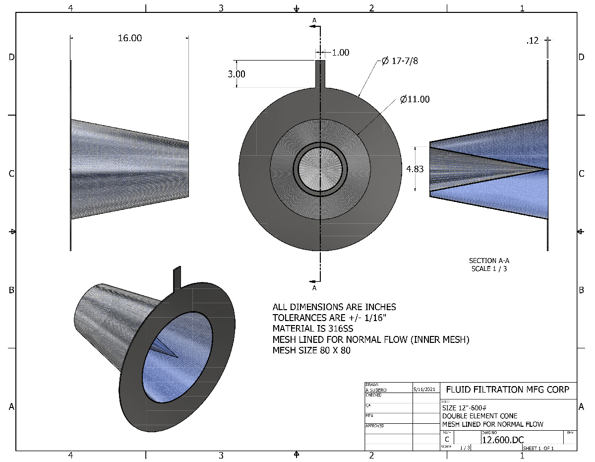 Temporary Cone, Basket, and Flat type Strainers